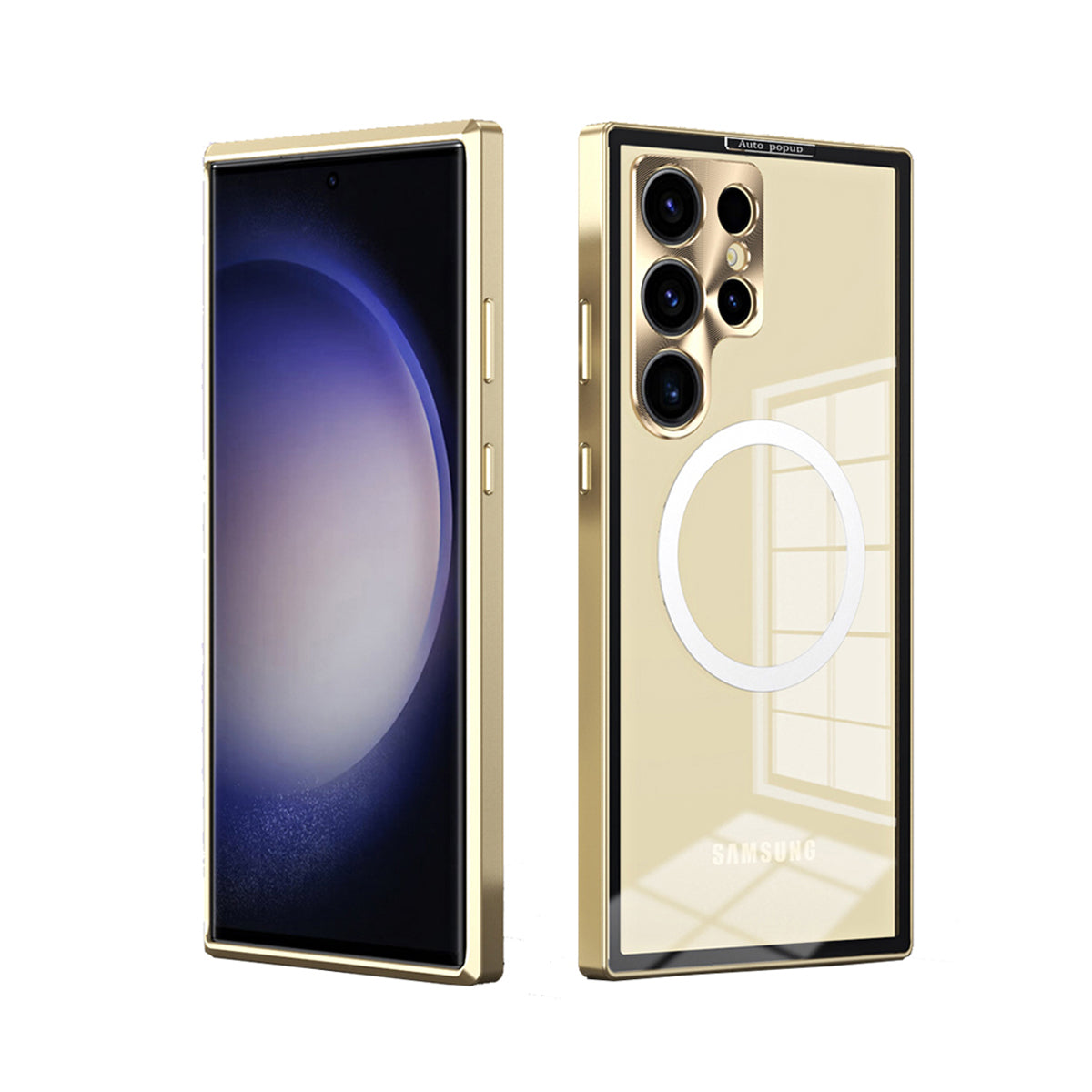 YUNKEY Metal Frosted Glass Magnetic Protective case for Samsung Galaxy S Series