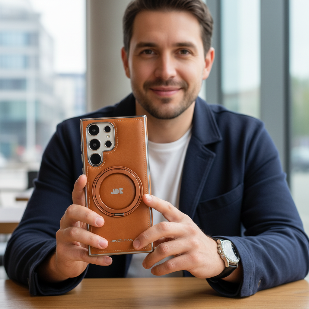 YUNKEY Samsung 360° Rotating Stand Leather Case with MagSafe