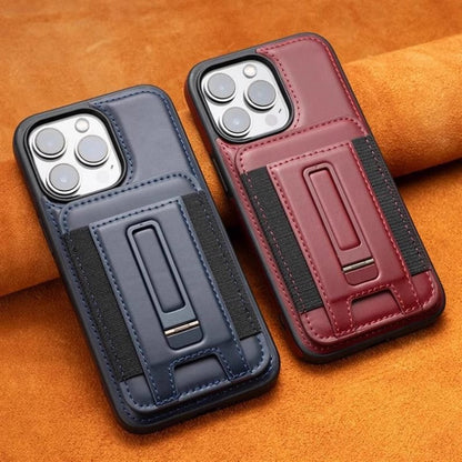 YUNKEY Premium Magnetic Leather Wallet Case For iPhone 14-17 with Detachable Stand
