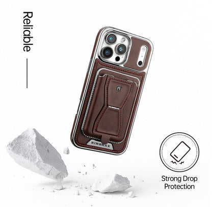 KIMOW Leather Phone Case With Card Holder For iPhone