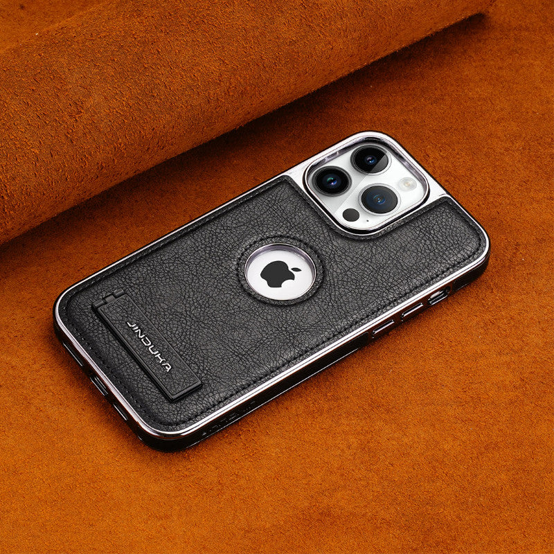 Learther Phone  Case With Stand For iPhone Brown | PE260080
