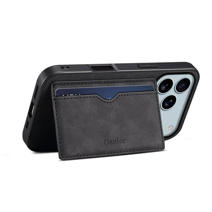Leather Phone Case with Card Holder for iPhone (Black)  | PE260061