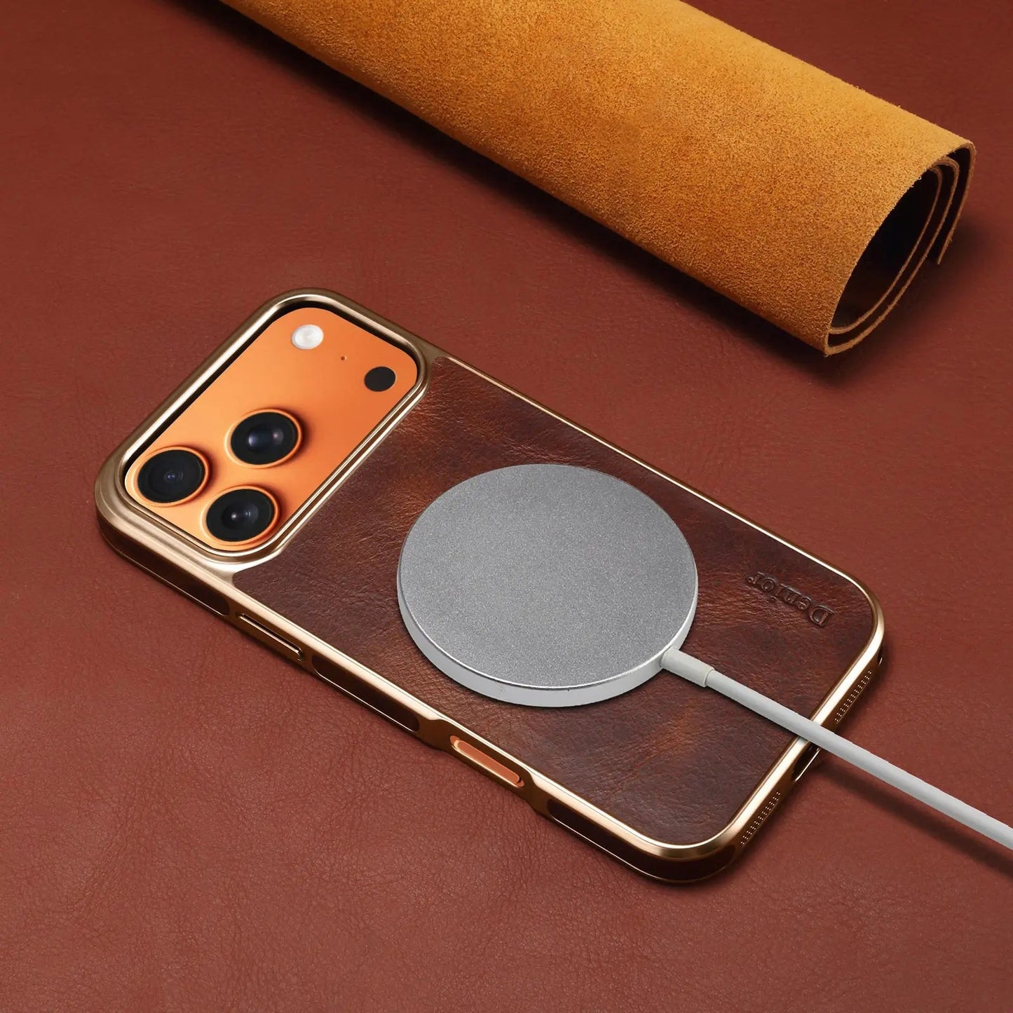 Leather Phone Case For iPhone 17 Sreies （Brown） | PE260041
