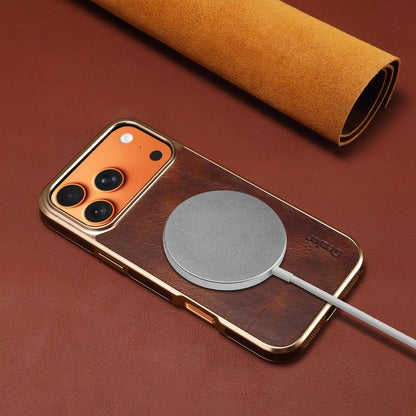 Leather Phone Case For iPhone 17 Sreies （Brown） | PE260041