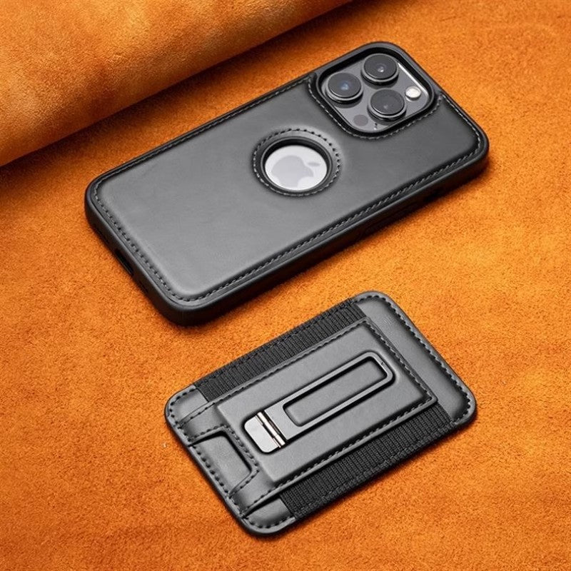 YUNKEY Premium Magnetic Leather Wallet Case For iPhone 14-17 with Detachable Stand