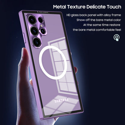 YUNKEY Metal Frosted Glass Magnetic Protective case for Samsung Galaxy S Series