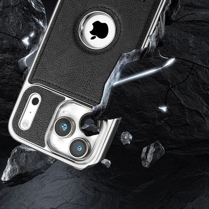 Learther iPhone Case With Stand For iPhone 17 Series Black | PE260081
