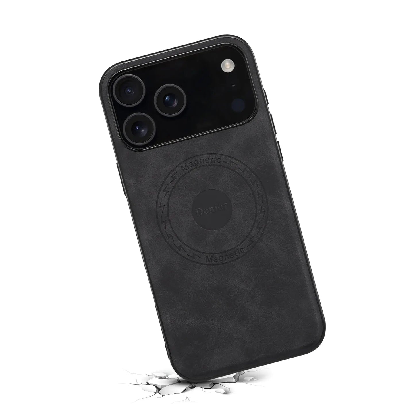 MagSafe Leather iPhone Case –  Full Protection (Black)  | PE260045