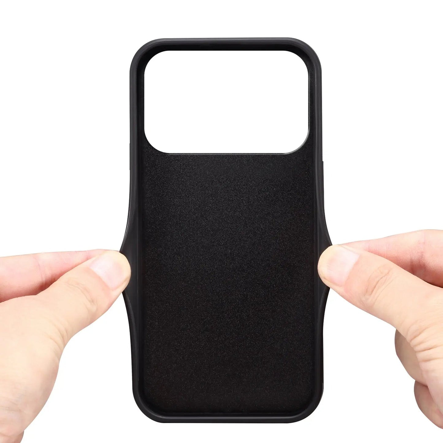 Leather Phone Case with Card Holder for iPhone (Black)  | PE260061