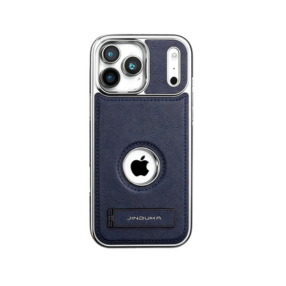 Learther iPhone Case With Stand For iPhone 17 Series Black | PE260081