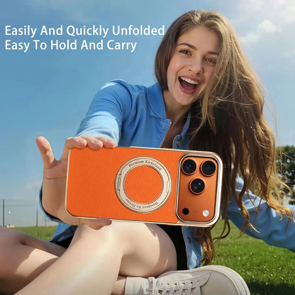 Leather iPhone Case with Grip – Full Protection (Orange)  | PE260050