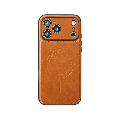 Leather Magsafe iPhone Case For iPhone 17 Series Coffee | PE260082