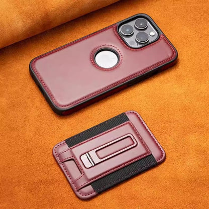 YUNKEY Premium Magnetic Leather Wallet Case For iPhone 14-17 with Detachable Stand