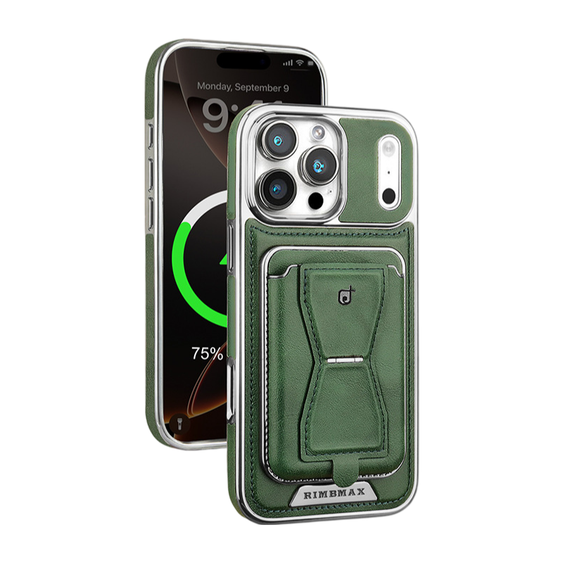 KIMOW Leather Phone Case With Card Holder For iPhone