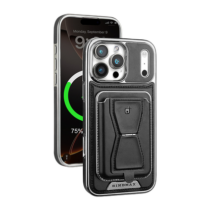 KIMOW Leather Phone Case With Card Holder For iPhone