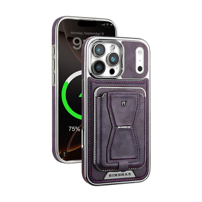 KIMOW Leather Phone Case With Card Holder For iPhone