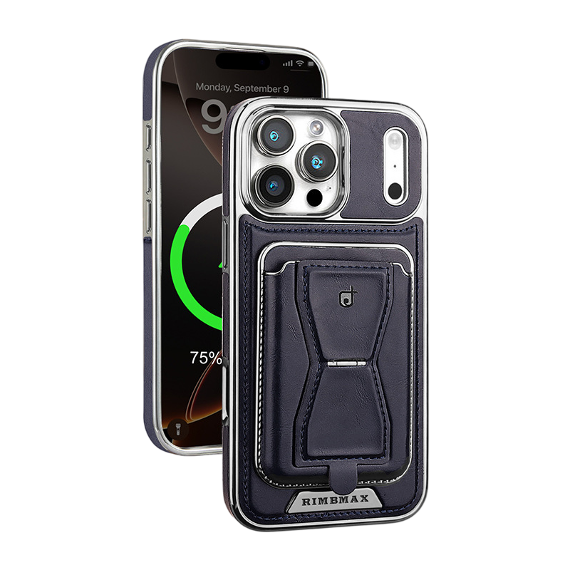 KIMOW Leather Phone Case With Card Holder For iPhone