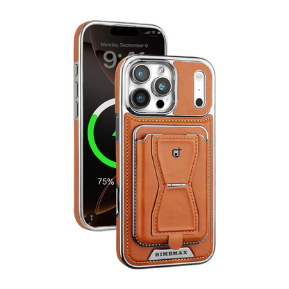 KIMOW Leather Phone Case With Card Holder For iPhone