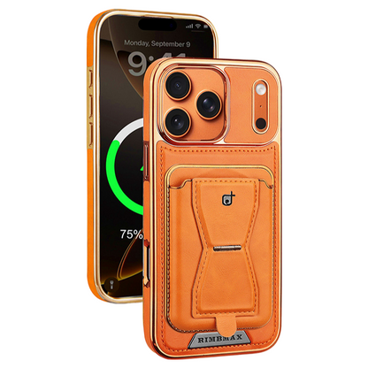 KIMOW Leather Phone Case With Card Holder For iPhone