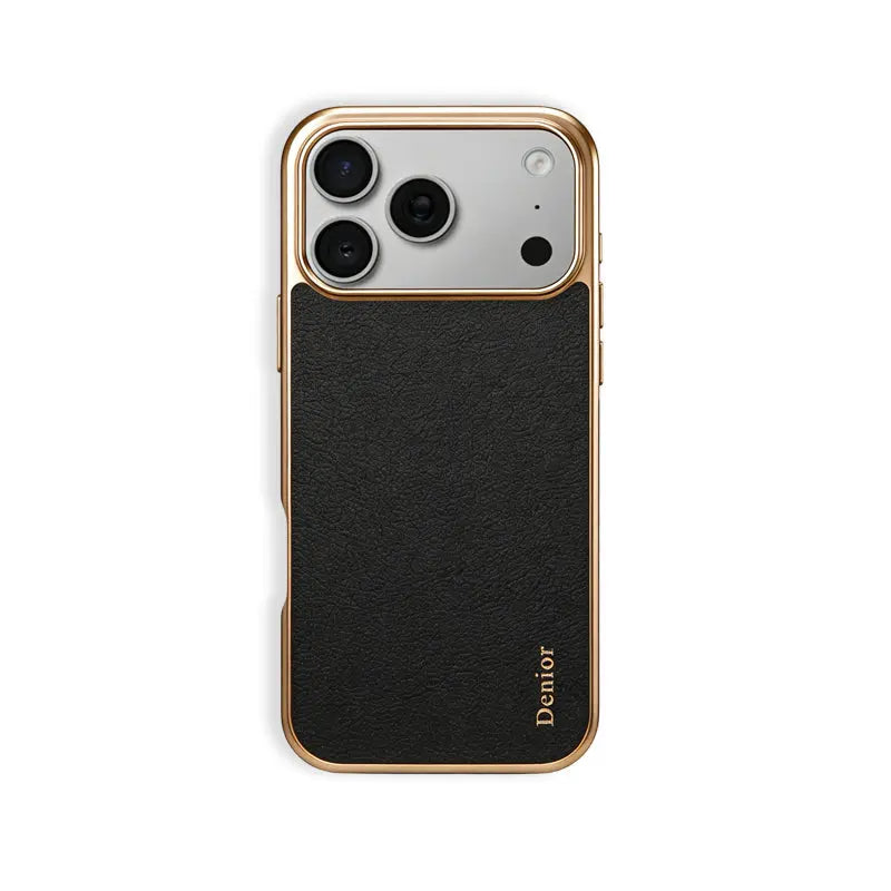 Luxury Leather iPhone Case–Sleek Design （Black）  | PE260042