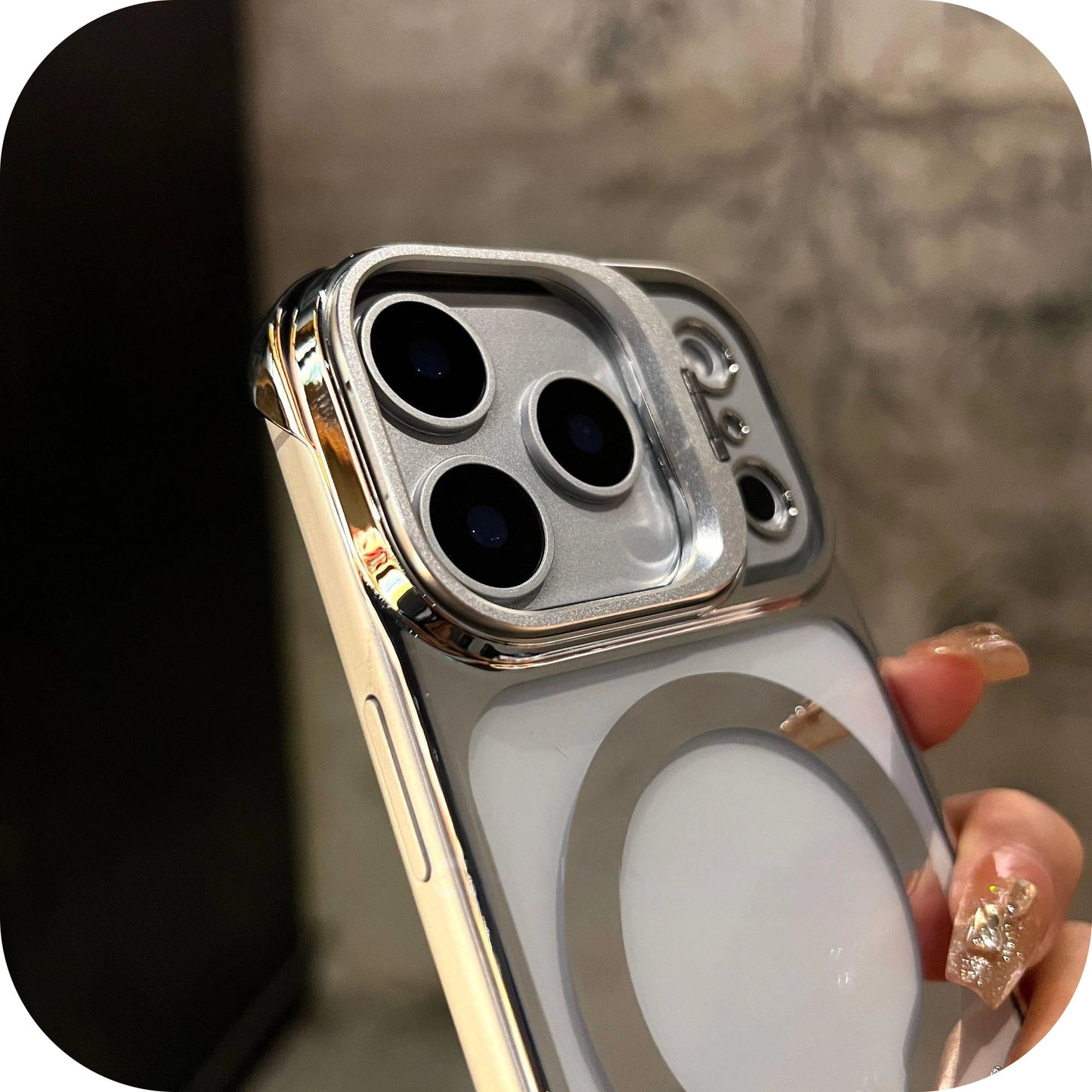 YUNKEY Magnetic Borderless Case with Built-in Lens Holder