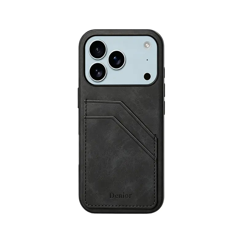 Premium Leather Wallet iPhone Case With Card Holde (Brown)  | PE260063