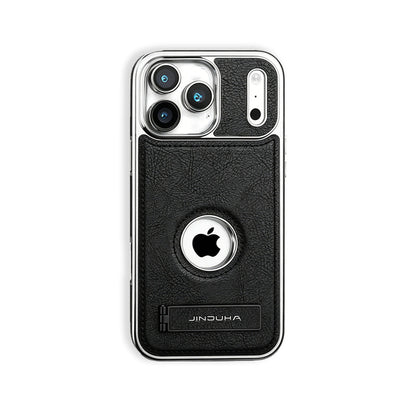 Learther iPhone Case With Stand For iPhone 17 Series Black | PE260081