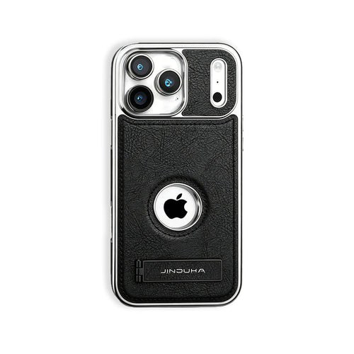 Learther iPhone Case With Stand For iPhone 17 Series Black | PE260081