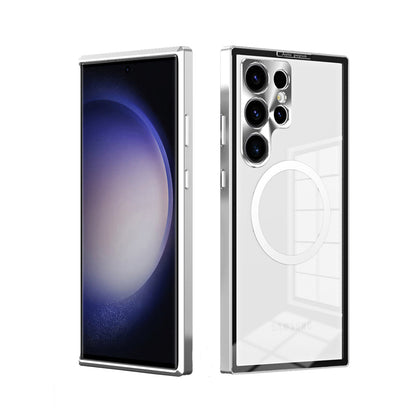 YUNKEY Metal Frosted Glass Magnetic Protective case for Samsung Galaxy S Series
