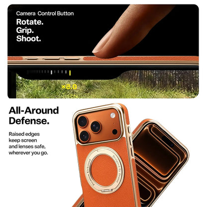 Leather iPhone Case with Grip – Full Protection (Orange)  | PE260050