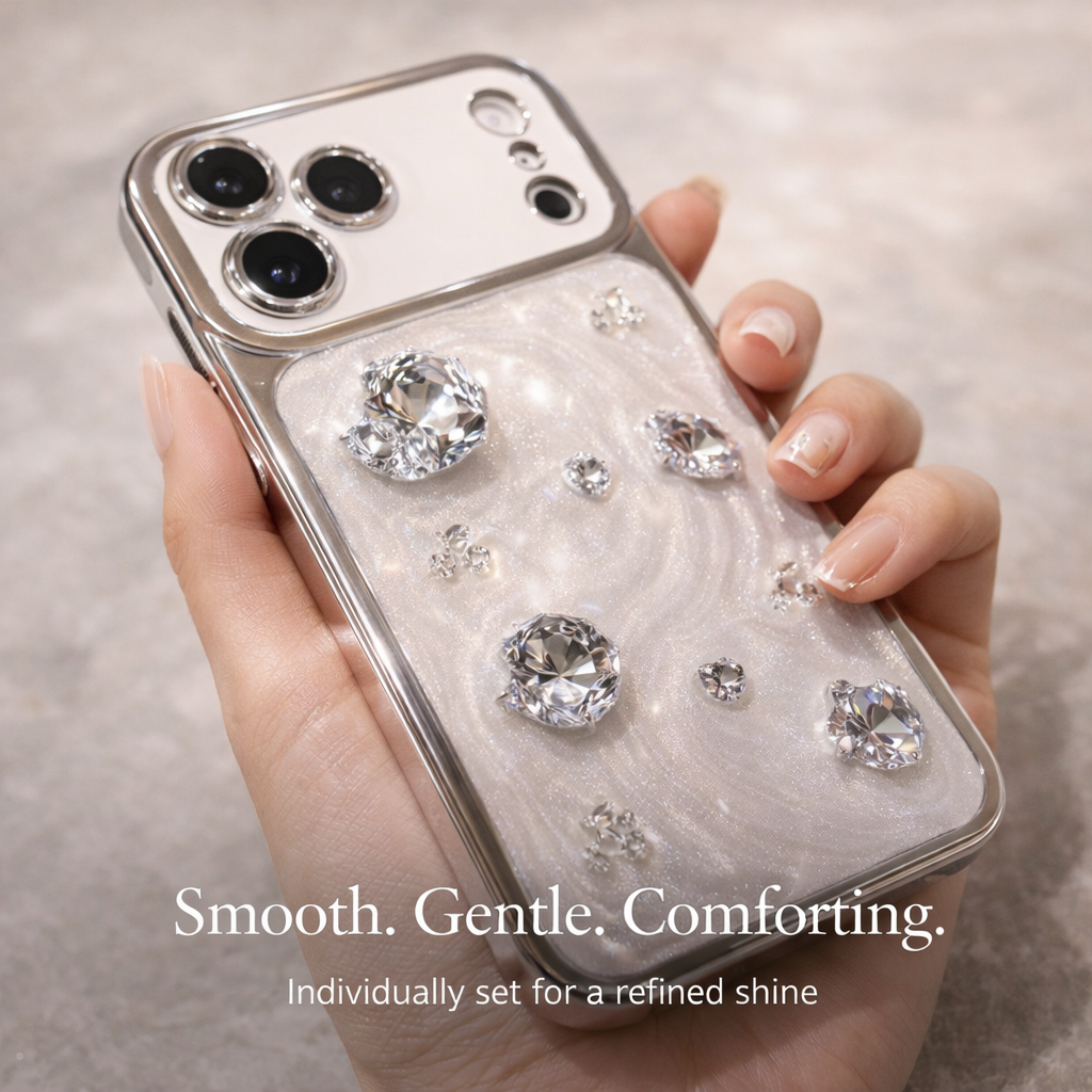 AIRKAS Crystal Bloom Quiet Luxury iPhone 17 Pro Max Case