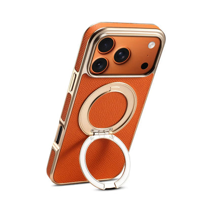 Leather iPhone Case with Grip – Full Protection (Orange)  | PE260050