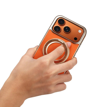 Leather iPhone Case with Grip – Full Protection (Orange)  | PE260050