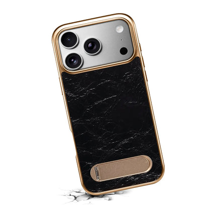 Leather iPhone Case with Stand  – Compatible with MagSafe (Black)  | PE260051