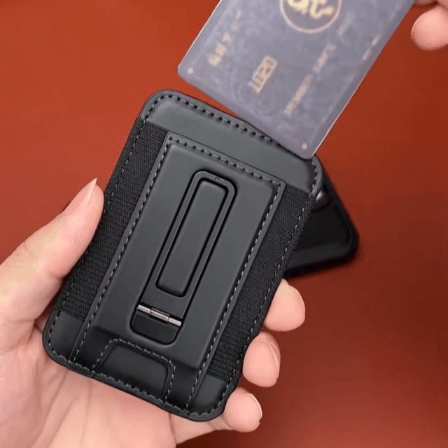 YUNKEY Premium Magnetic Leather Wallet Case For iPhone 14-17 with Detachable Stand