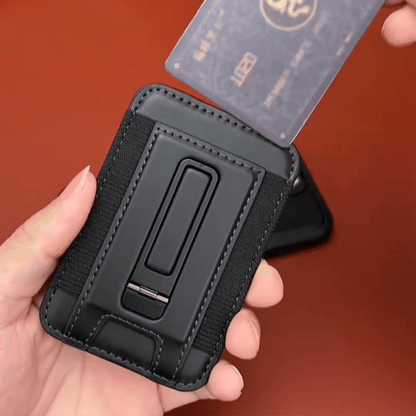 YUNKEY Premium Magnetic Leather Wallet Case For iPhone 14-17 with Detachable Stand