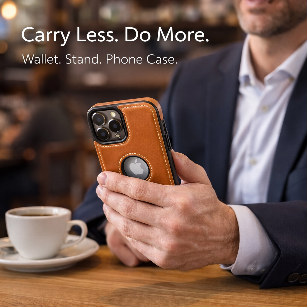 YUNKEY Premium Magnetic Leather Wallet Case For iPhone 14-17 with Detachable Stand